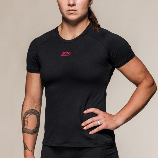 SBD Apparel SBD Training T Shirt Women Black/Red Small