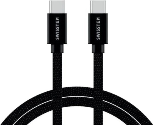Swissten Usb-C Til Usb-C-Kabel 2 M Svart 891268274