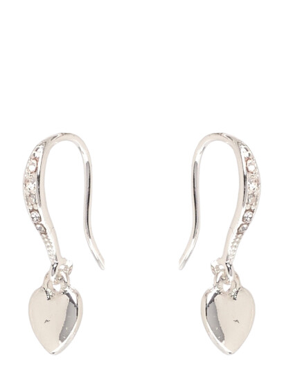 PILGRIM Dixie Heart Earrings Silver Plated Silver One Size