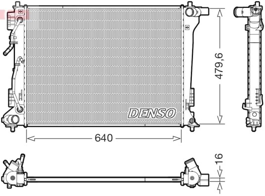 Radiator, motorkjøling DENSO DRM41027 Radiator, motorkjøling DENSO DRM41027