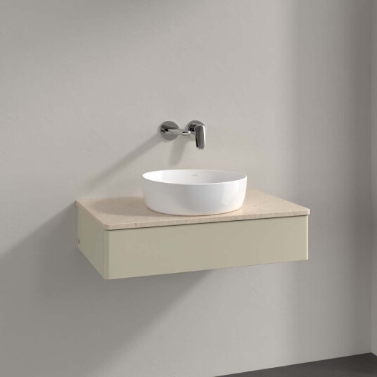 Villeroy & Boch Antao Servantskap med 1 skuff 80x50x19 cm u/lys Grå Matt/Crème