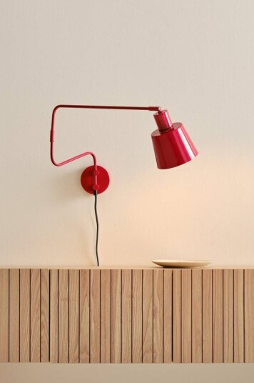 Stig vegglampe Rød