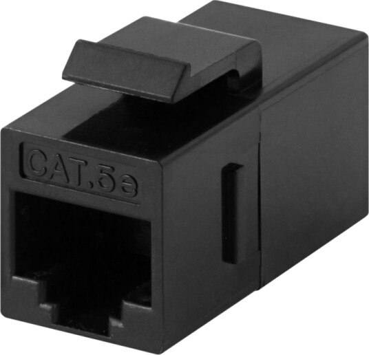 Deltaco 396-8 Modulinnlegg Kopling Cat 5E Utp Rj-45 Svart