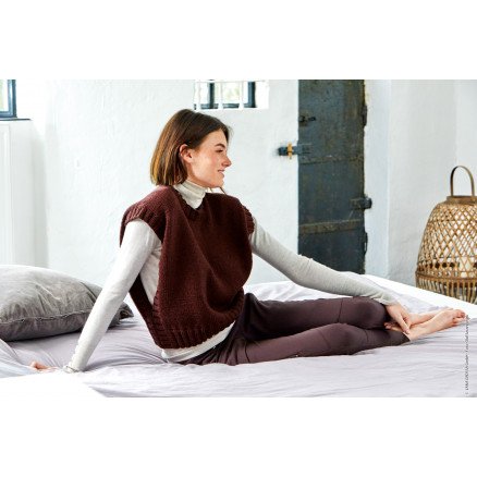 Bingo Slipover av Lana Grossa Slipover Strikkeoppskrift Str 36 38 48 50