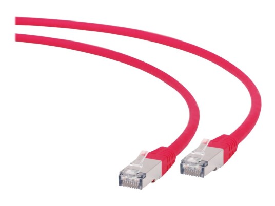 Gembird Koblingskabel Rj-45 Hann Til Rj-45 Hann 2 M S/Ftp Cat 6A Med Støvel Formstøpt Rød