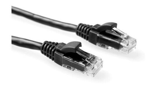 Act Black 1.5 Meter U/Utp Cat5e Patch Cable Component Level With Rj45 Connectors