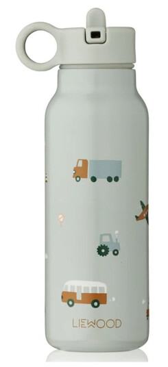 Drikkeflaske 350 ml Liewood Falk Vehicles/Dove Blue Mix