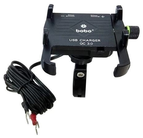 Mobiltelefonholder for motorsykkel med QC3.0 hurtiglading