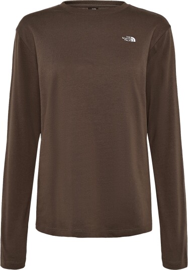 The North Face W Tnf Essential Simple Dome Rlx Long Sle Brown M