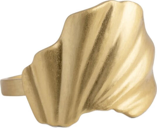Enamel Copenhagen Ring Wave   GOLD PLATED   ADJUSTABLE 54 58