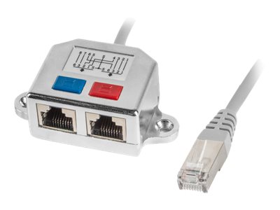 Lanberg Nettverksplitter Rj 45 Hann Til Rj 45 Hunn Ftp Sølv AD 0026 S