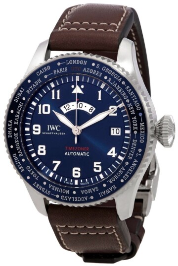 IWC Herreklokke IW395503 Pilots Blå/Lær Ø46 mm