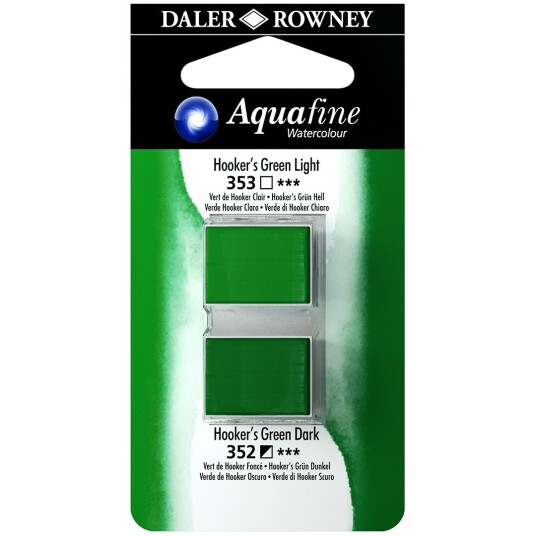 Aquafine Aquarelle Half pan Duo Hookers Green Light/Hookers Green Dark