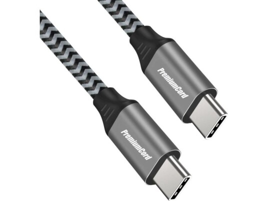 Premiumcord Usb-C M/M-Kabel 100W 20V/5A 480Mbps Bomullsflett 2M Premiumcord Usb-C M/M-Kabel 100W 20V/5A 480Mbps Bomullsflett 2M