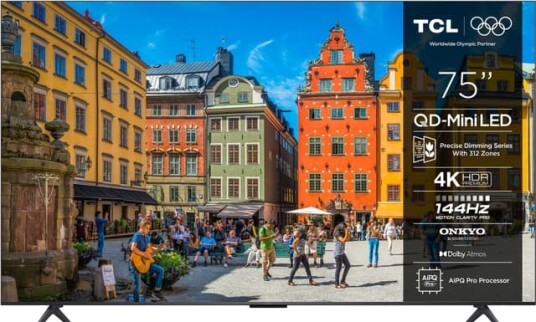 TCL 75" MQLED75K Mini-LED 4K HDR TV med 144Hz Motion Clarity TCL 75" MQLED75K Mini-LED 4K HDR TV med 144Hz Motion Clarity