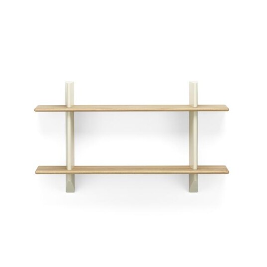 Vitra Rayonnage Veggmaleri Prouvé Blanc Colombe/Eik
