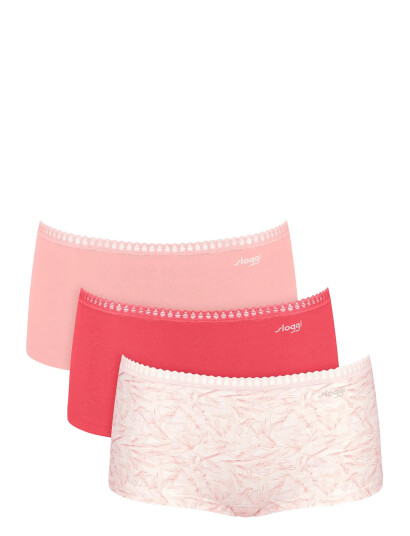sloggi Sloggi Go Crush Short C3P Pink XS sloggi Sloggi Go Crush Short C3P Pink XS