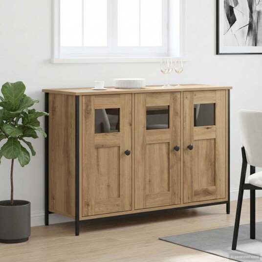 vidaXL Serviesskap Artisan eik 100 x 35 x 70 cm Konstruert tre