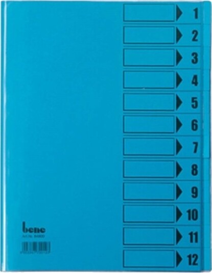 Bene Ordnermappe Din A4 230 G/M² Farge 084800Bl Pvc 12 Rom Bene Ordnermappe Din A4 230 G/M² Farge 084800Bl Pvc 12 Rom