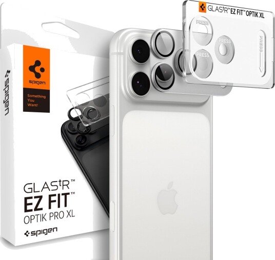 Spigen Optik Pro XL skjermbeskytter til iPhone 18 Pro - Sølv