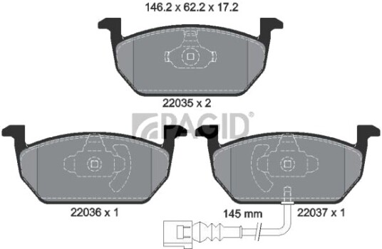 PAGID T2438N Bremseklosser