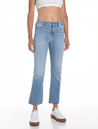 Replay Zolie Flare Trousers Flare Blue 26 Replay Zolie Flare Trousers Flare Blue 26