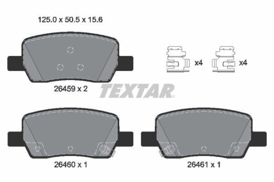 Bremseklosser TEXTAR 2645901 Bremseklosser TEXTAR 2645901