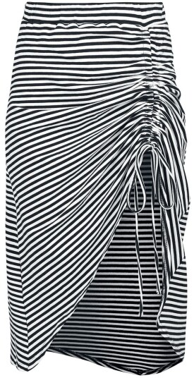 Banned Retro   Rockabilly Middellangt skjørt   Beach Breeze Skirt   S til 4XL   Damer   svart hvit