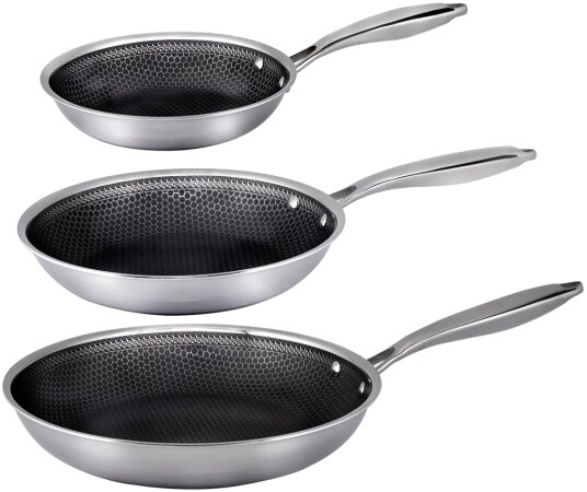Hâws Santo Hybrid Coating stekepannesett 3 deler Rustfritt stål