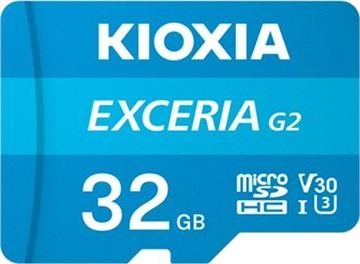 Kioxia Exceria G2 - Flashminnekort - 32 Gb - A1 / Video Class V30 / Uhs-I U3 / Class10 - Microsdhc Uhs-I Kioxia Exceria G2 - Flashminnekort - 32 Gb - A1 / Video Class V30 / Uhs-I U3 / Class10 - Microsdhc Uhs-I