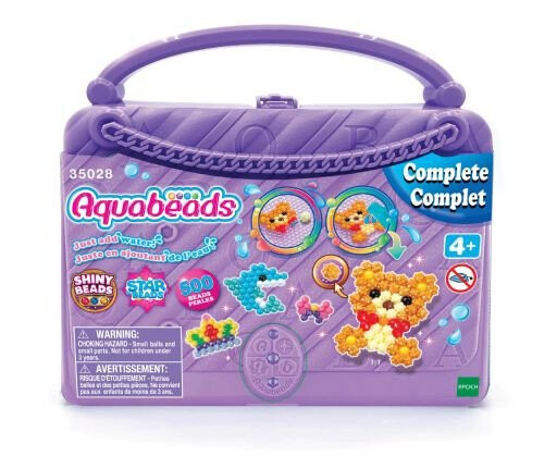 Aquabeads DekoratÃ¸renes BÃ¦rbare Koffert - 500 Perler 16 Farger Inkl. Maler og Sprayere (4+Ã¥r)