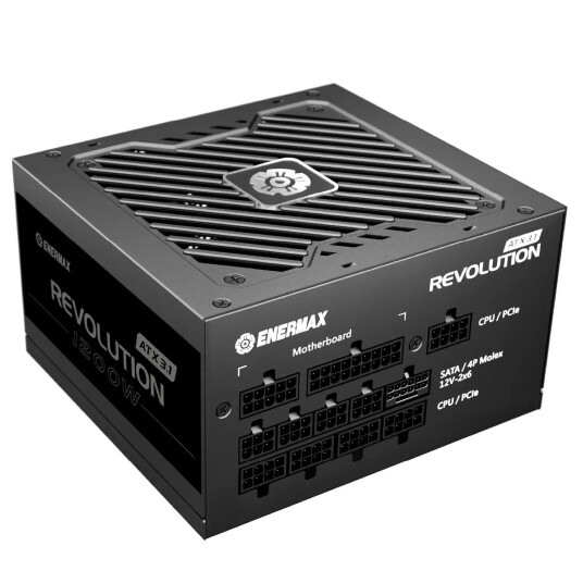 Enermax Power Supply 1200W Revolution3 80+ Gold Black Atx3.1 ERS1200EWT V2 Enermax Power Supply 1200W Revolution3 80+ Gold Black Atx3.1 ERS1200EWT V2