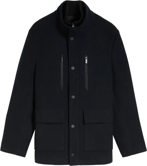 Tom Tailor Wool Jacket With Stand Up Insert SKY CAPTAIN BLUE XL