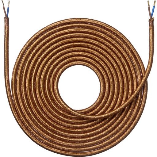 Nielsen Light 4m Stoffledning Kobber 2x0,75mm