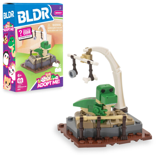 BLDR Byggesett S1 Adopt Me! 66 Deler T-Rex Med Babyseng