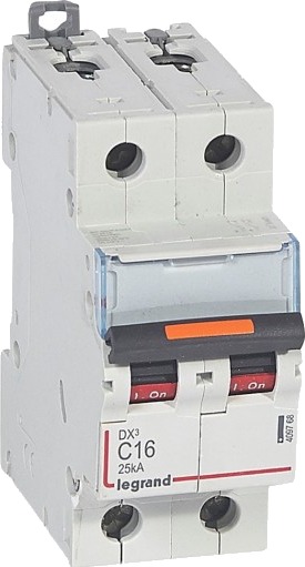 Legrand DX3 MCB automatsikring D16 2P 2M 25kA