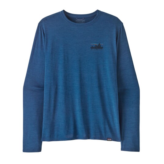 Patagonia M"s L/S Cap Cool Daily Graphic Shirt 73 Skyline: Clement Blue X Dye XL