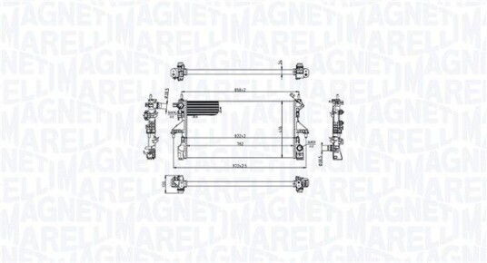 Radiator MAGNETI MARELLI 350213216700 Radiator MAGNETI MARELLI 350213216700