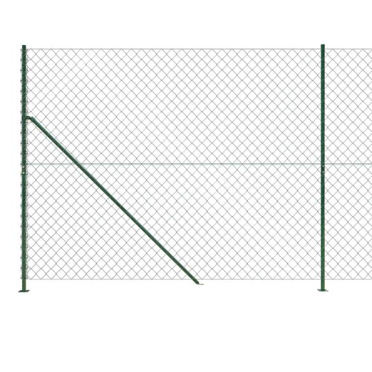 vidaXL Kjettinggjerde med flens grønn 1,6x25 m vidaXL Kjettinggjerde med flens grønn 1,6x25 m