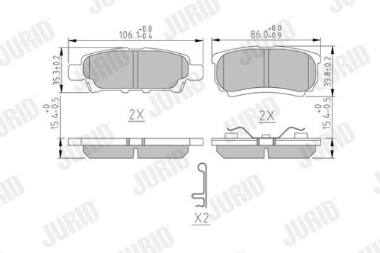 Bremseklosser JURID 572547J Bremseklosser JURID 572547J
