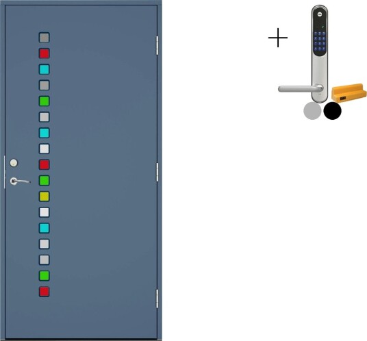 Ytterdør Swedoor Advance-Line Statement Frame med Yale Entrus