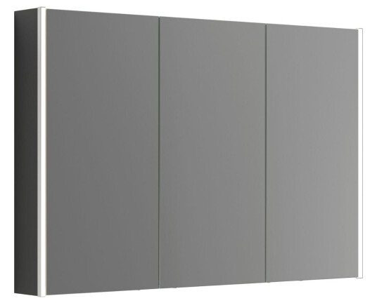Dansani Inzo Ambi Speilskap 3 Dører B100-120xh80xd15 Svart eik / 120cm