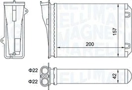 Varmeapparat register MAGNETI MARELLI 350218463000