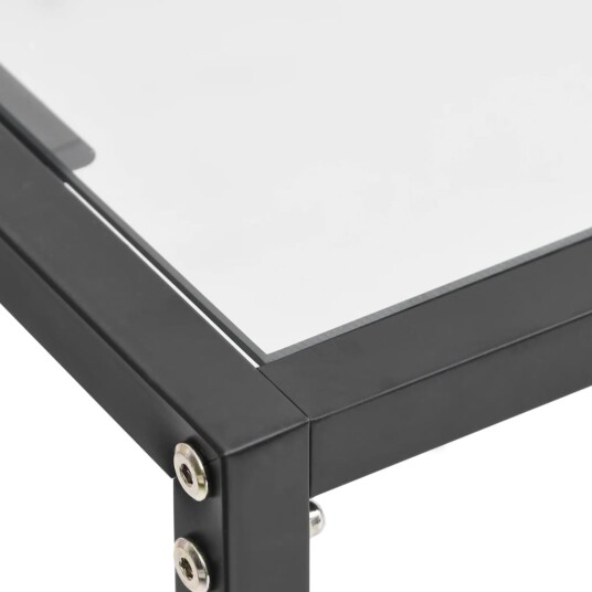 Konsollbord gjennomsiktig 140x35x75,5 cm herdet glass 331674