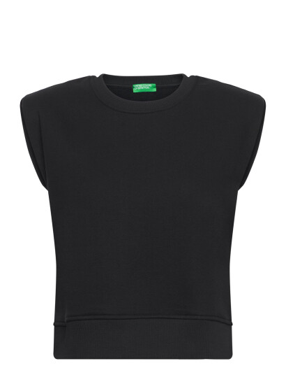 United Colors of Benetton Sleeveless Sweater - Black - XS
