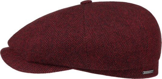 Stetson Men's Hatteras Wool Herringbone Red M, Red