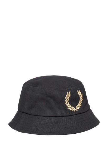 Fred Perry Bold Branding Canvas Buckethat Black S Fred Perry Bold Branding Canvas Buckethat Black S