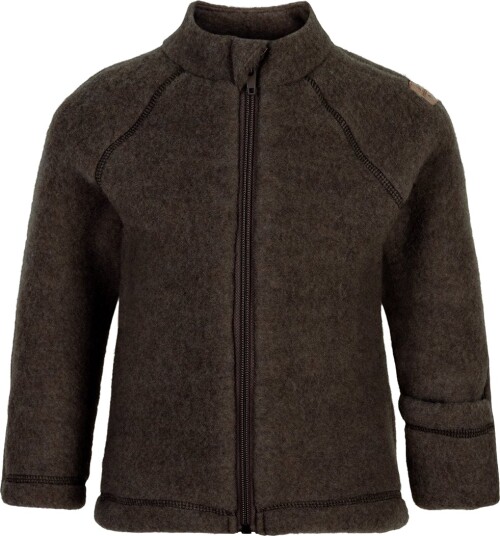 Mikk-line Dark Brown Melange ulljakke 62