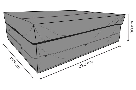 Brafab Møbeltrekk (Pustende stof) Til spisegruppe 225 x 155 x 80 cm Svart