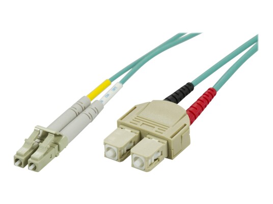 Deltaco OM3 0,5 m fiberoptisk nettverkskabel LC til SC multimodus blå Deltaco OM3 0,5 m fiberoptisk nettverkskabel LC til SC multimodus blå